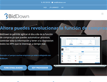 Tablet Screenshot of biddown.com